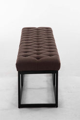 TPFLiving Sitzbank Amor Stoff - Gestell matt schwarz - 150